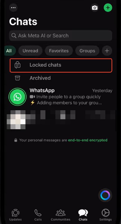 Gesperrte Chats verbergen iPhone