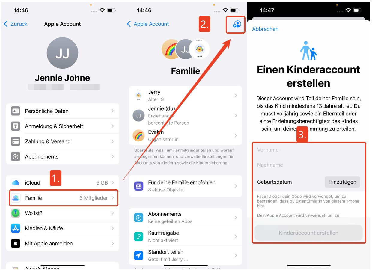 Familienfreigabe verwenden