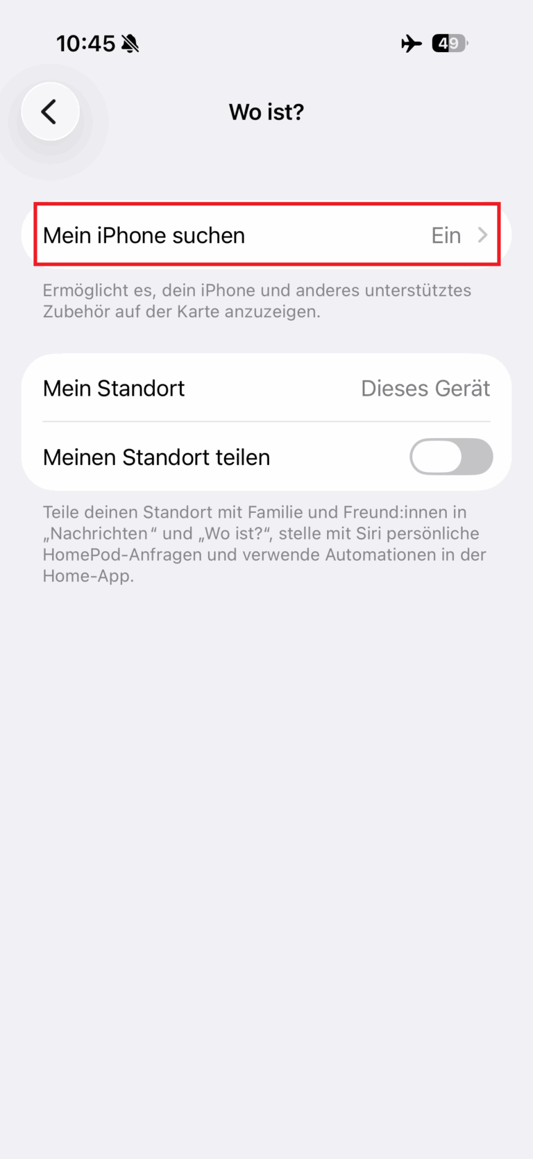 Mein iPhone suchen