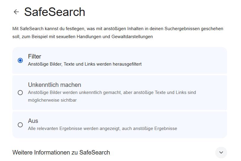 Filtern Modus
