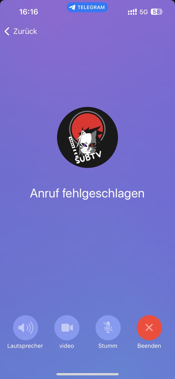 Sprach- oder Videoanrufe fehlgeschlagen