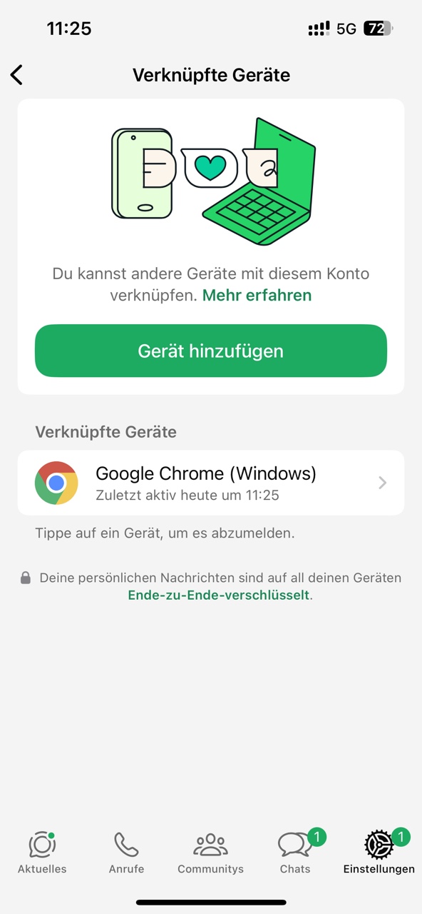 Unbefugte verknüpfte Geräte prüfen