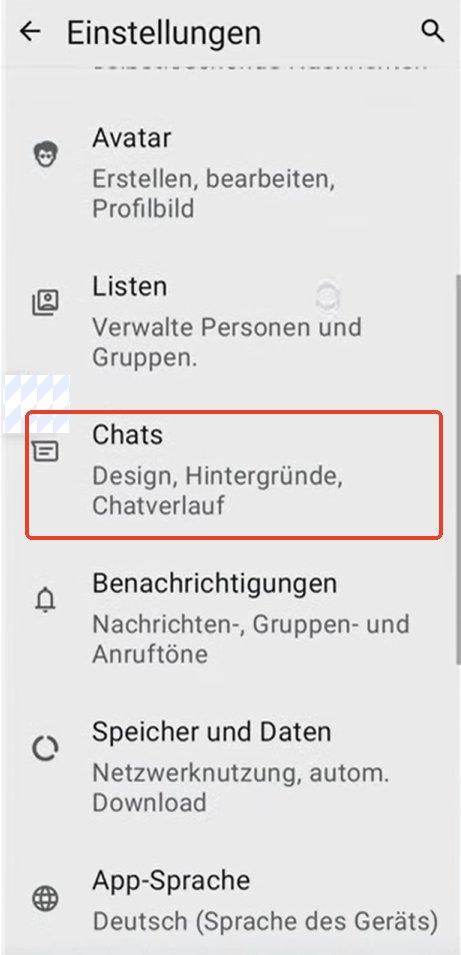 Hintergrundbilder bei WhatsApp ändern Android