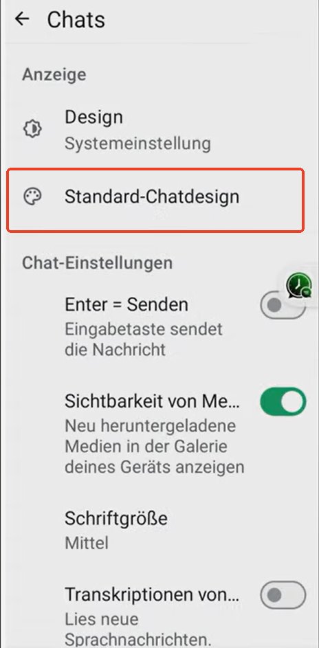 Hintergrundbilder bei WhatsApp ändern Android