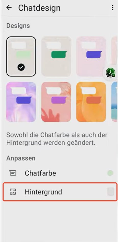 Hintergrundbilder bei WhatsApp ändern Android