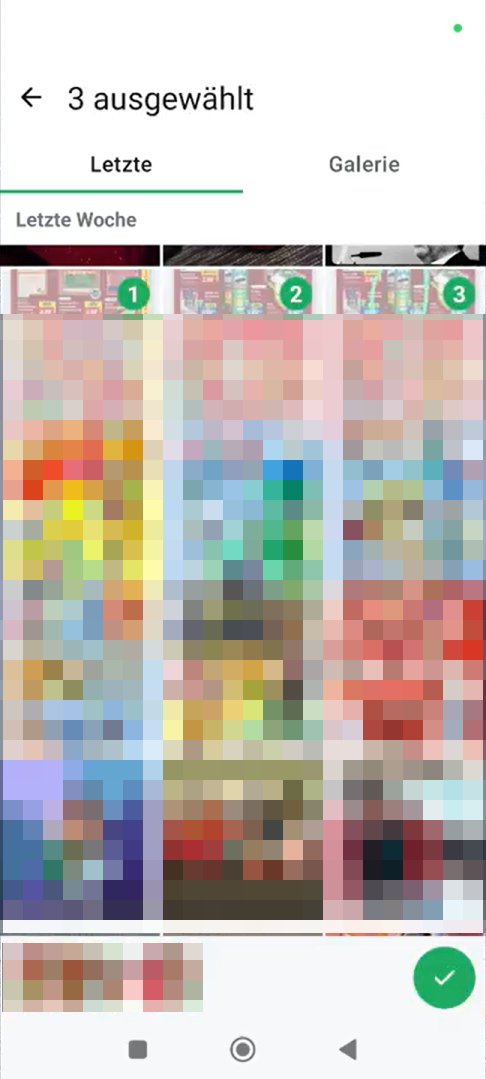 WhatsApp Mehrere Fotos markieren