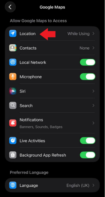 allow location access always