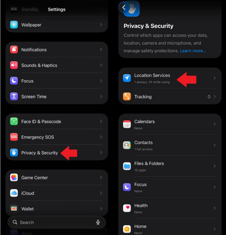 set precise location