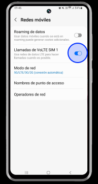 Desactiva VoLTE