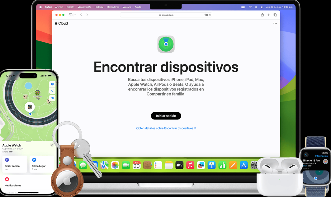 Usar otros dispositivos de Apple para encontrar mi iphone