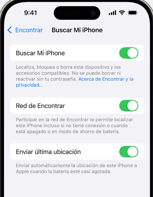 activar encontrar mi iphone