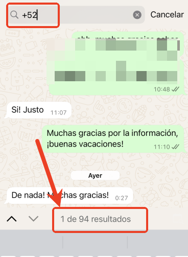 busca el prefijo de pais en whatsapp chat