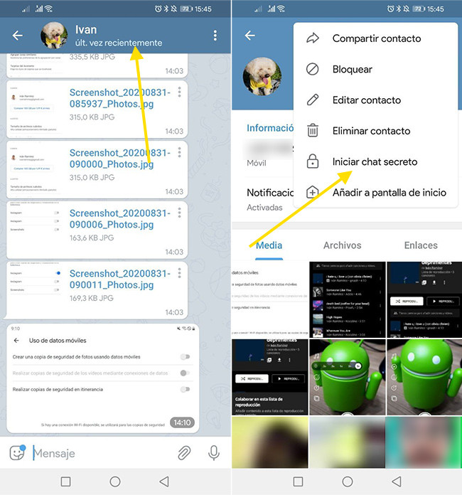 chat secreto de telegram