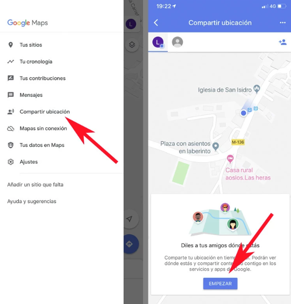 compartir ubicacion en google maps