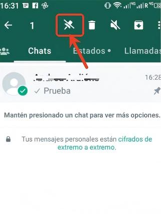 desfijar chat en whatsapp android