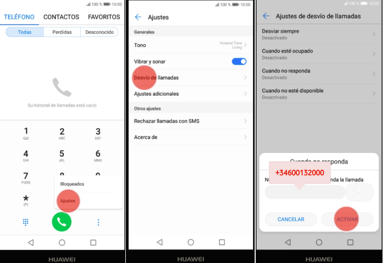 desviar llamada en huawei
