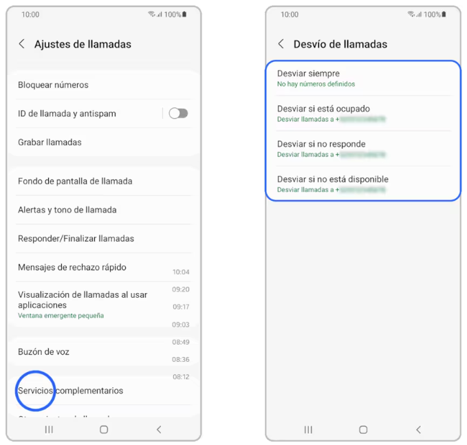 desviar llamada en samsung 2