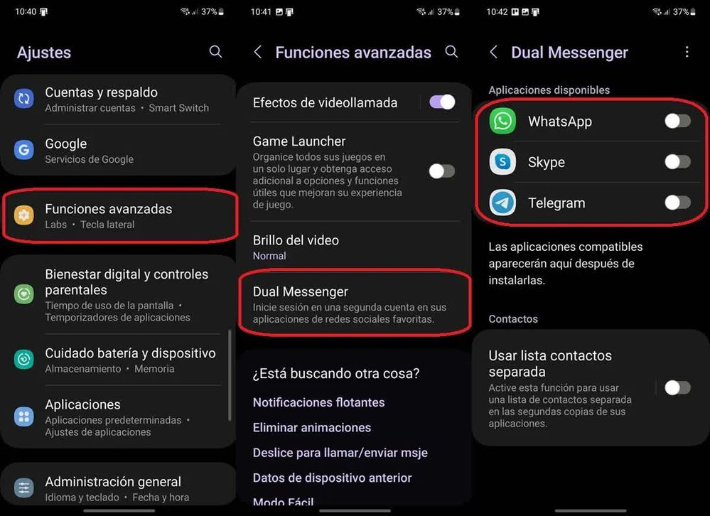 duplicar apps en samsung