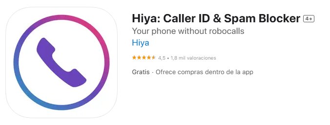 Aplicación para bloquear llamda spam iphone-Hiya