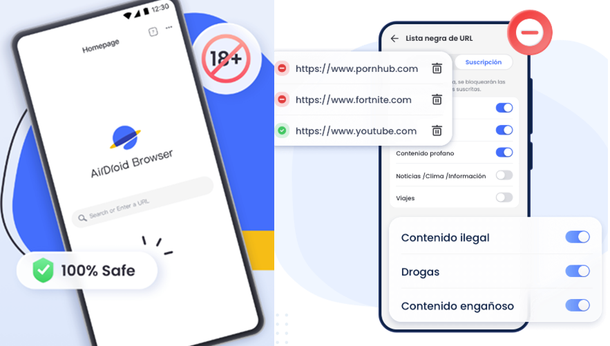 AirDroid Browser navegador para niños