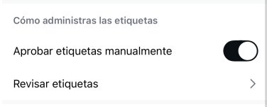 Aprobar etiquetas manualmente instagram