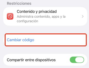Cambiar codigo del tiempo de pantalla