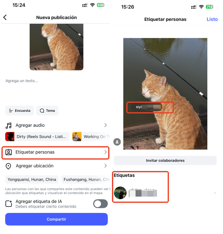 Cómo etiquetar a una persona en una publicación