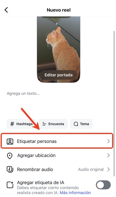 Cómo etiquetar en Instagram Reels