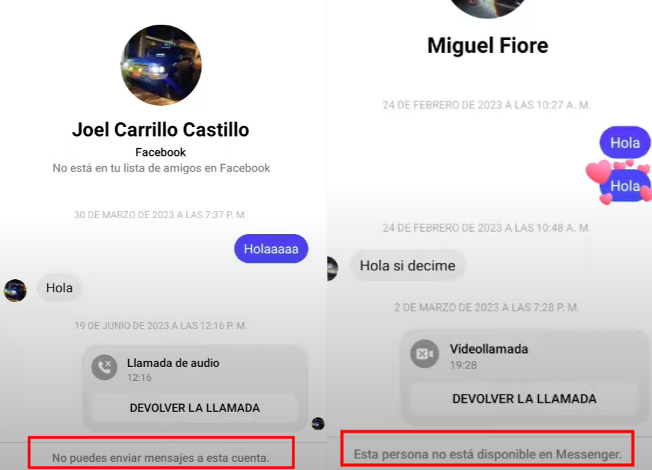 Cómo saber si me han bloqueado en Messenger