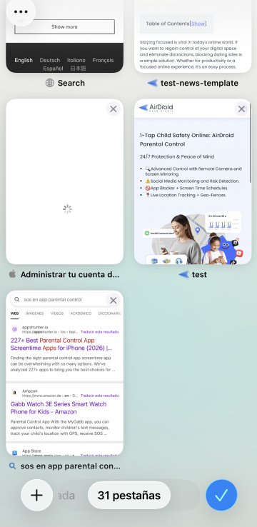Encuentra los sitios web que buscas en la pestaña de Safari