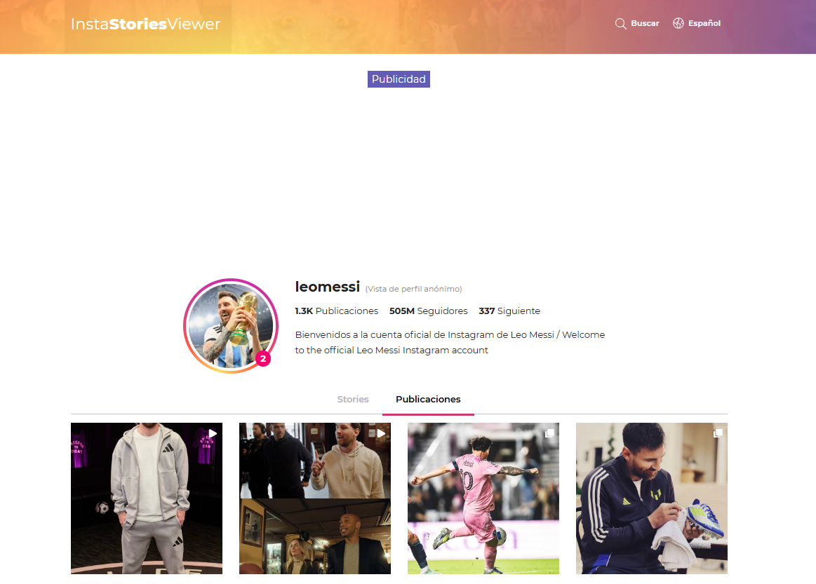 Insta stories viewer para ver instagram sin cuenta