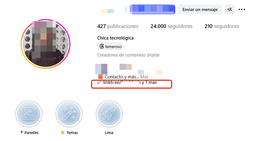 Linktree de redes sociales