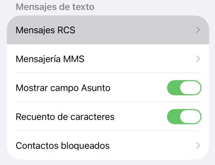Mensajería RCS en iOS 18