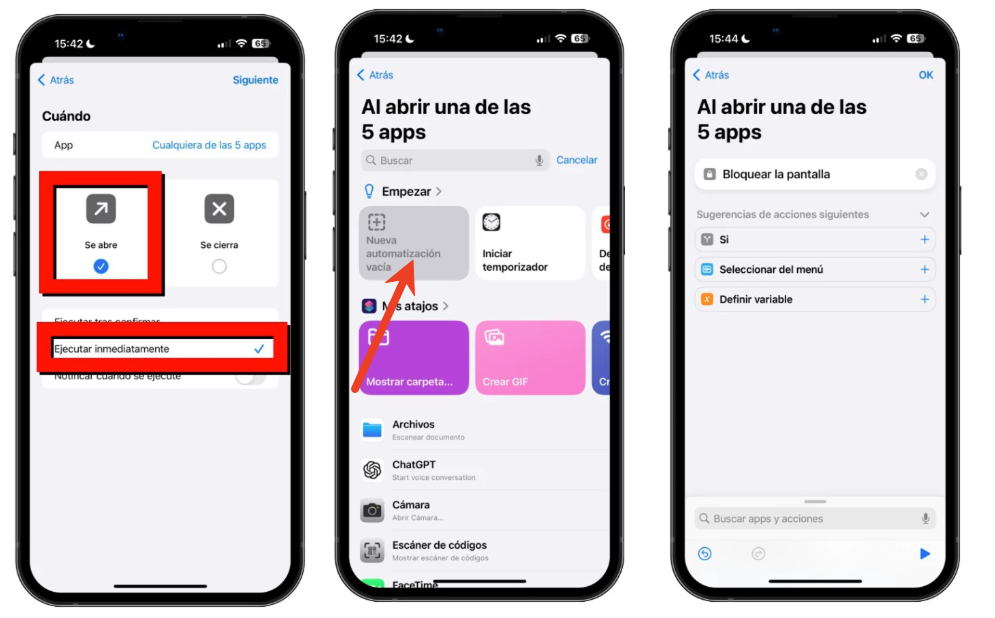 Usa atajos para bloquear instagram