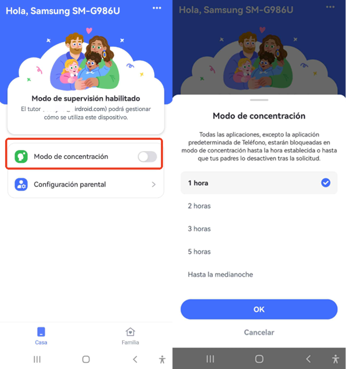 activar modo de concentracion