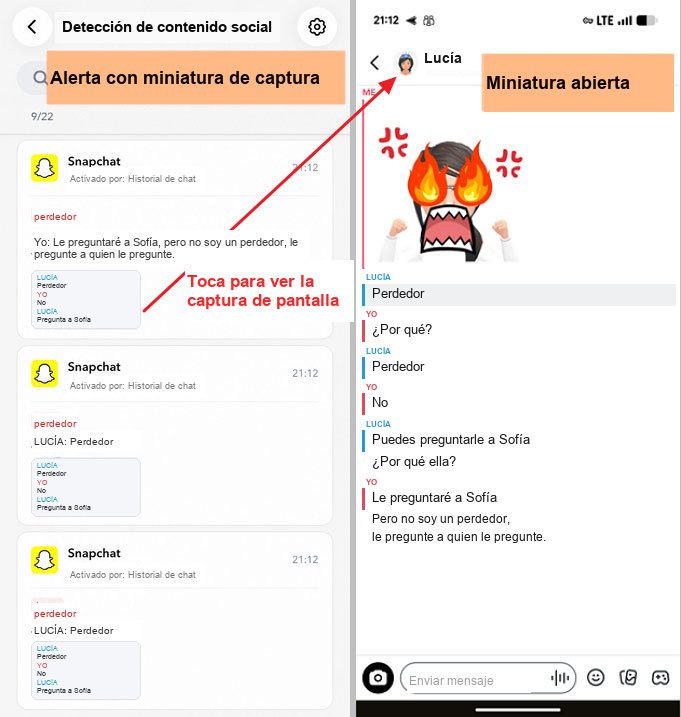 Contexto de una alerta de contenido en AirDroid