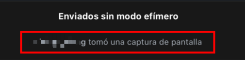 alguien tomó una captura de pantalla en instagram
