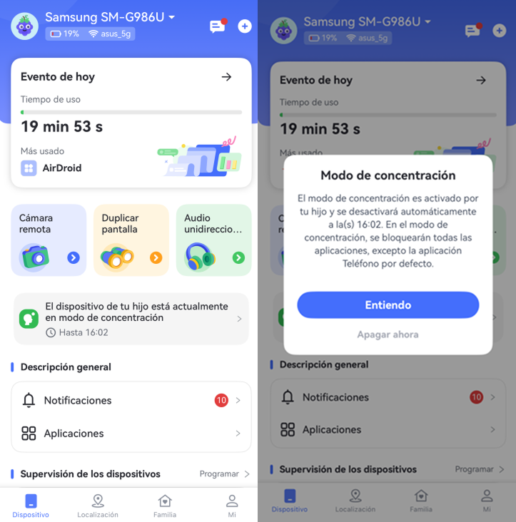 apagar modo de concentracion