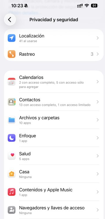cambiar la configuración de privacidad