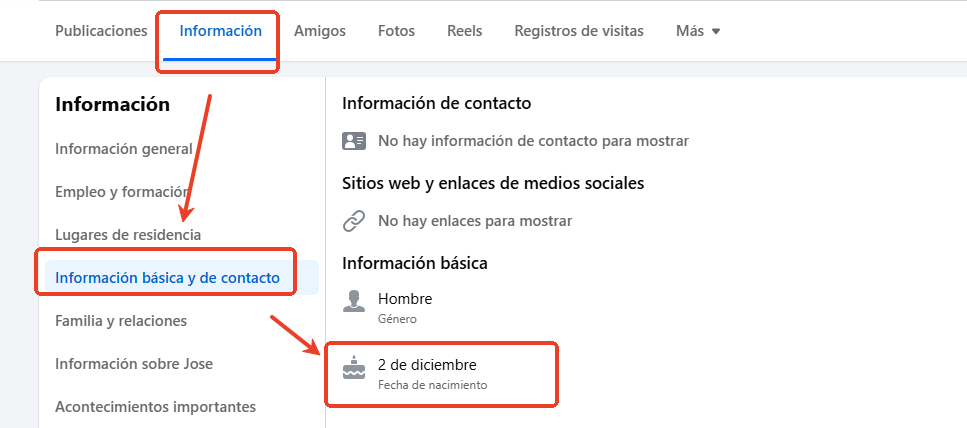 cómo encontrar el cumpleaños de alguien en Facebook