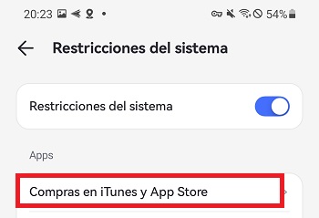 limita compras en itunes y apple store