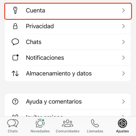 Cambiar número de WhatsApp