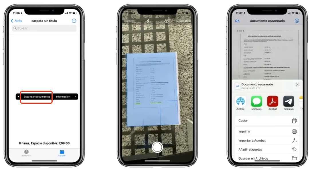 escanear documentos en iphone archivo