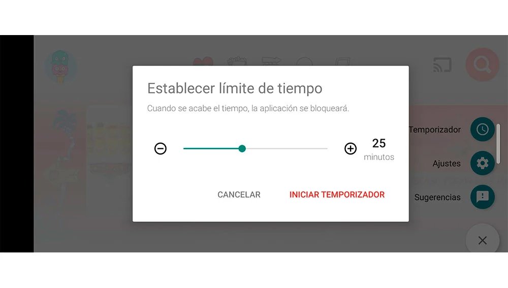 establecer límite de tiempo en YouTube Kids