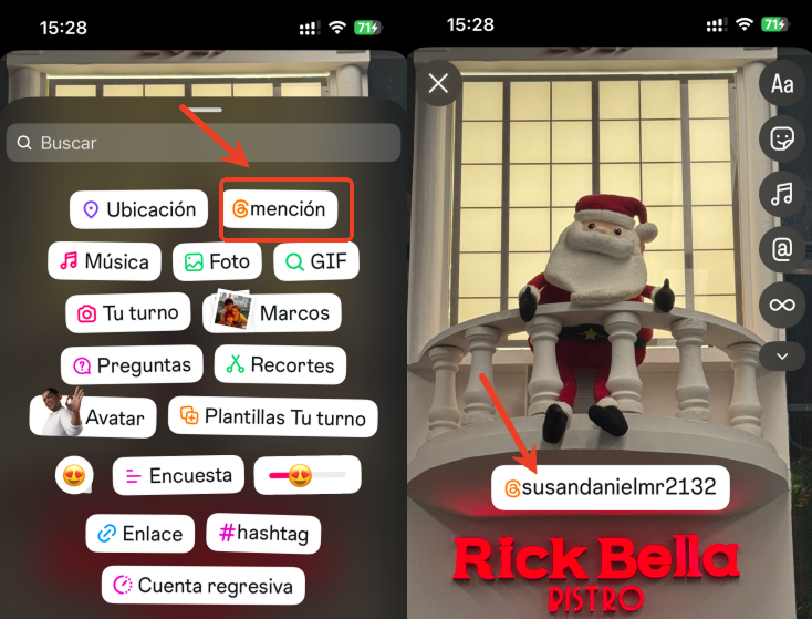 etiquetar en instagram historia por sticker de mención