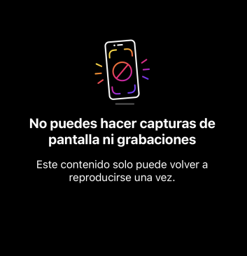 la protección de privacidad de Instagram en modo efimero
