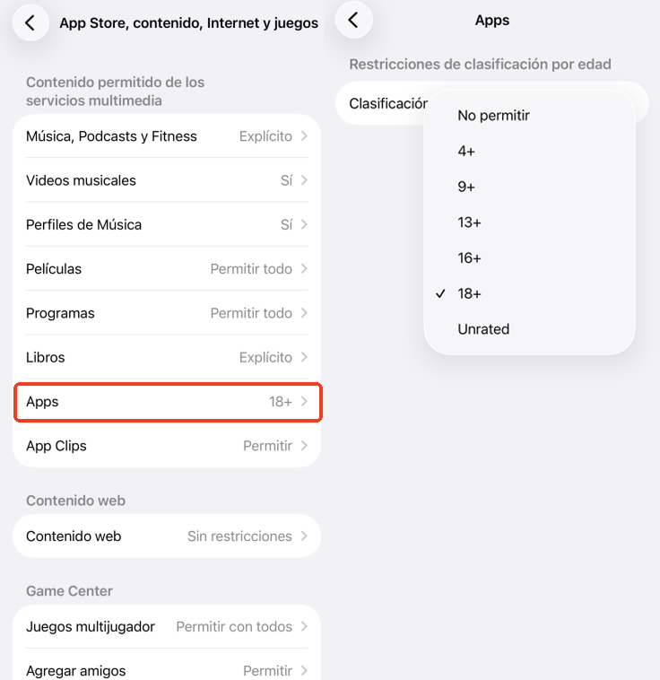 aplicaciones en Tiempo de uso de Apple