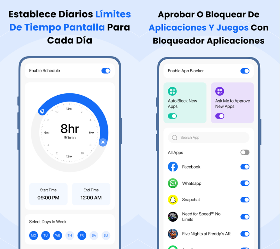 limitar tiempo de pantalla en familytime
