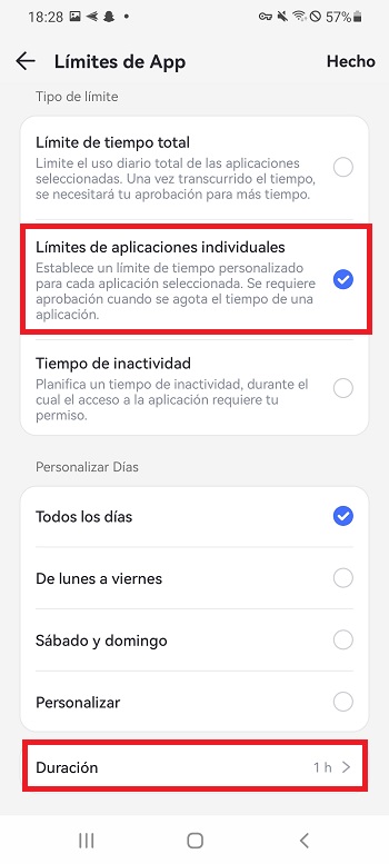 establece límites para de aplicación exacta