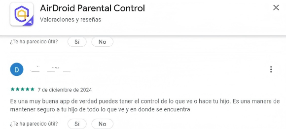 reseña de AirDroid Parental Control